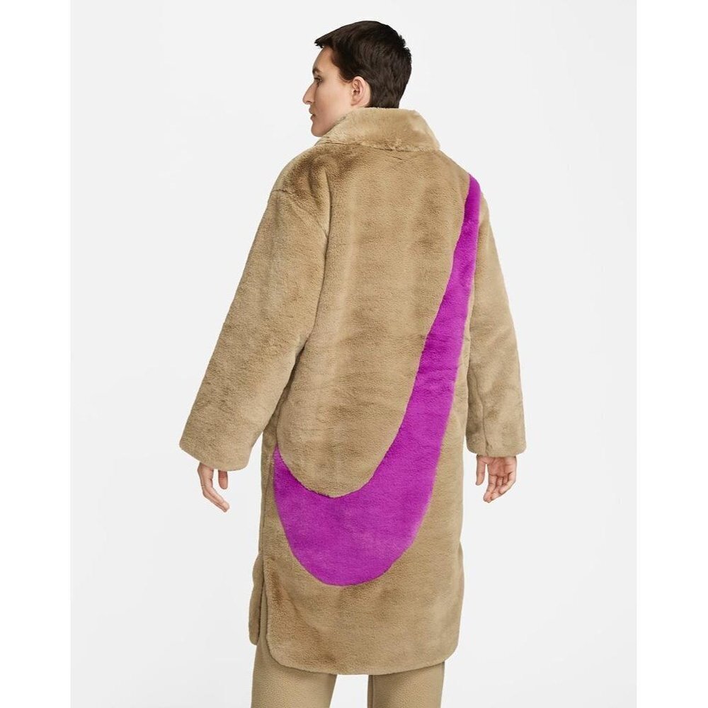 Nike special edition faux faur long coat jacket sherpa - Picture 2 of 8